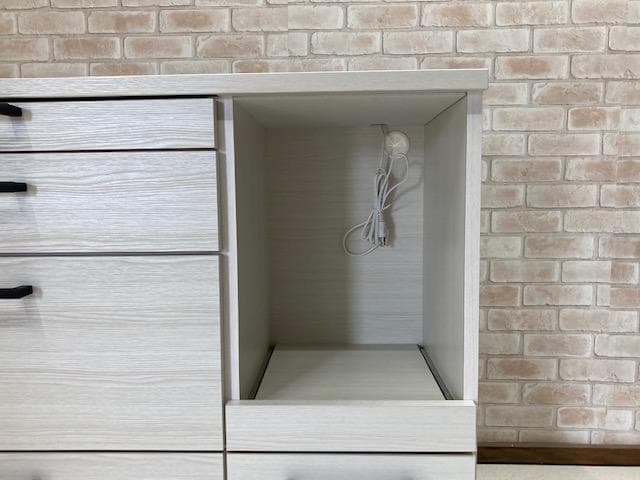 カウンター　キッチン　120幅　国産　レンジ台　収納　ホワイト　新品