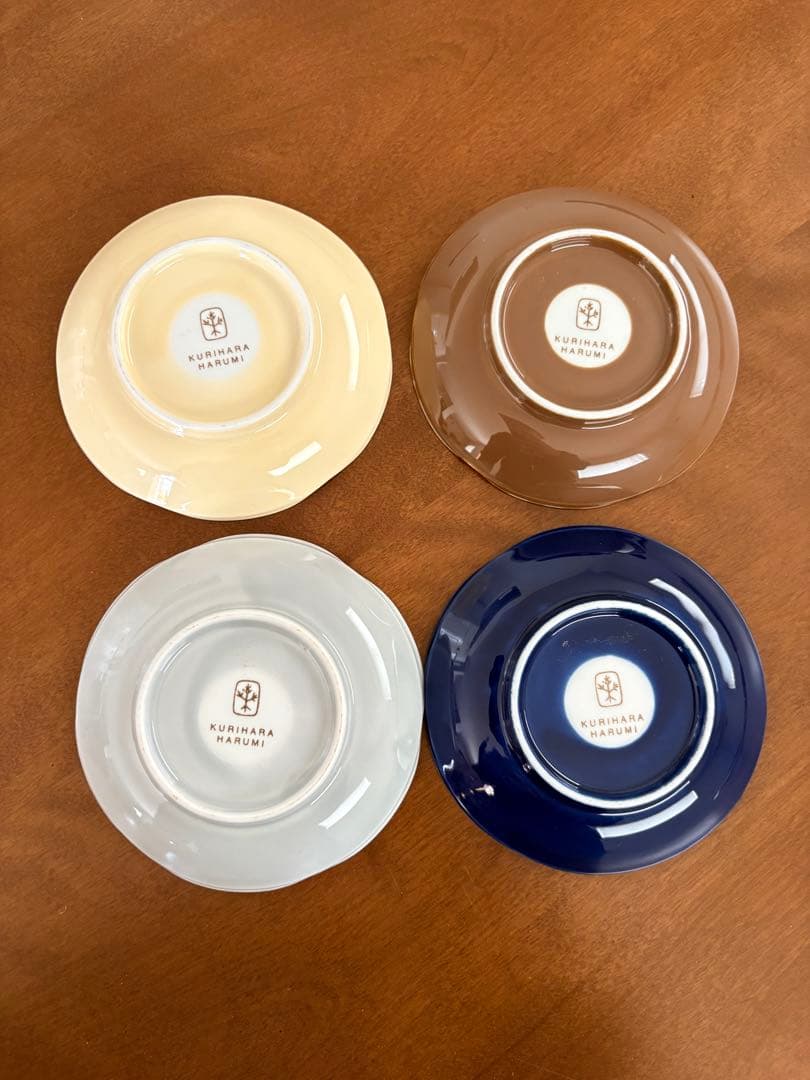 栗原はるみ　チェック柄 皿 4枚セット