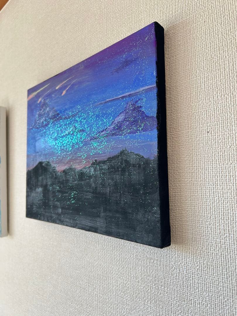 夜空の流れ星の絵画