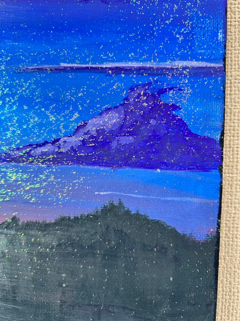 夜空の流れ星の絵画