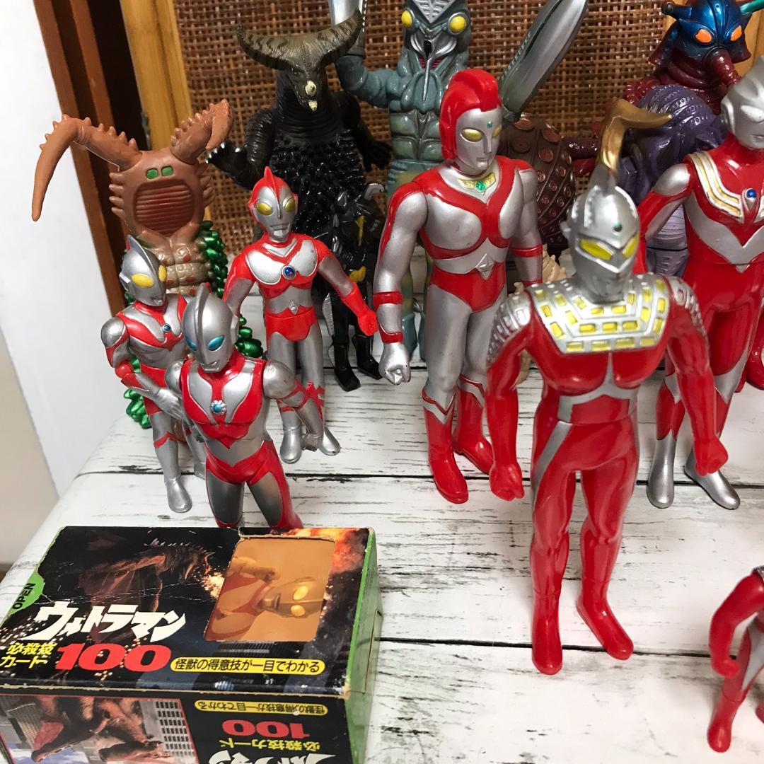 【日本製・1984年刻印多数】ウルトラマン 怪獣 ソフビ まとめ売り＋カード箱付