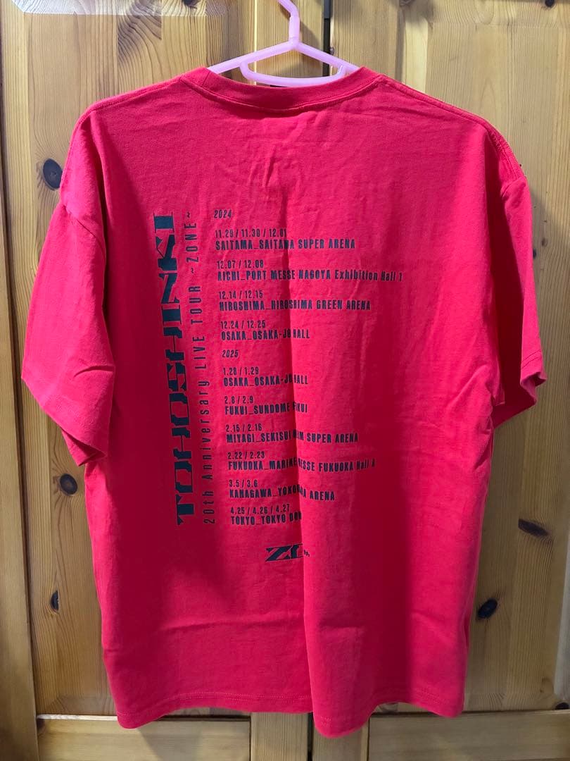 東方神起 20th ZONE グッズMサイズ Tシャツ　RED