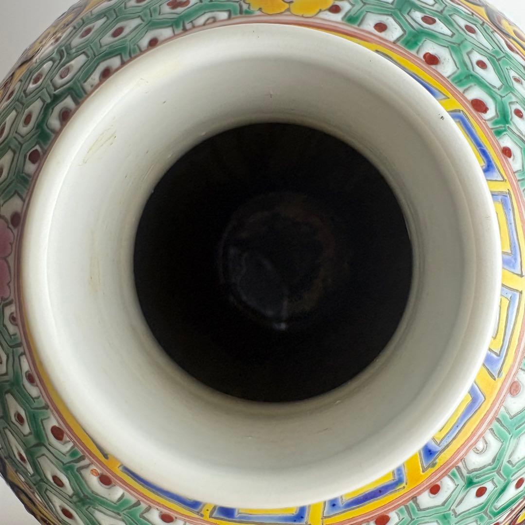 中国 花瓶 色絵 粉彩 壺 飾壺