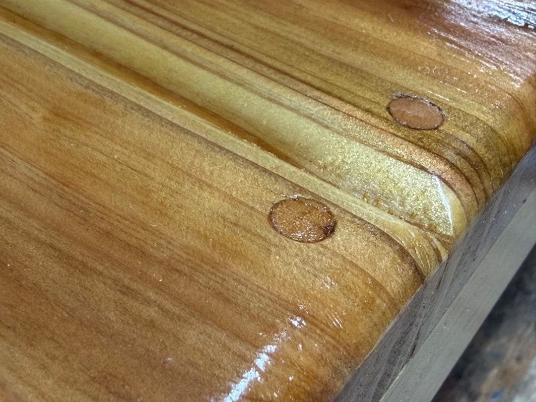 木製ベンチ　縁台タイプ　下段物置き付き