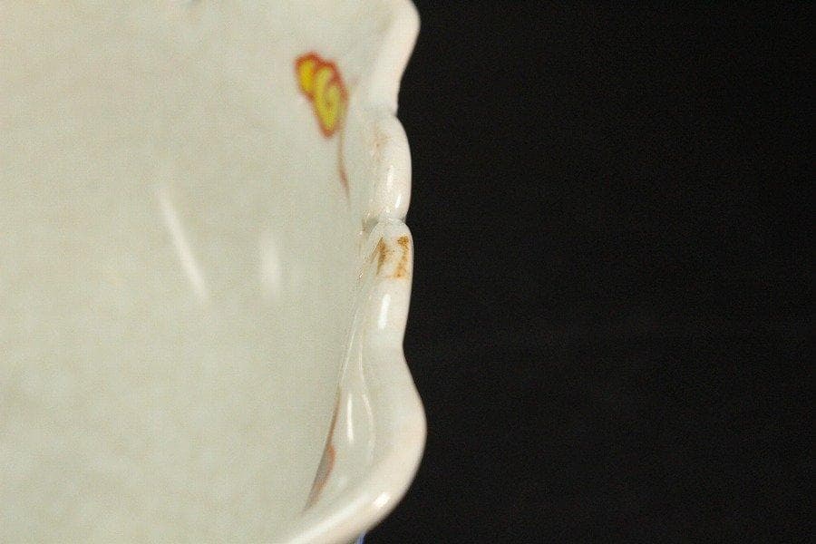 古萬古 赤絵 在印 落雁 鉢 菓子器 茶道具 旧家蔵出