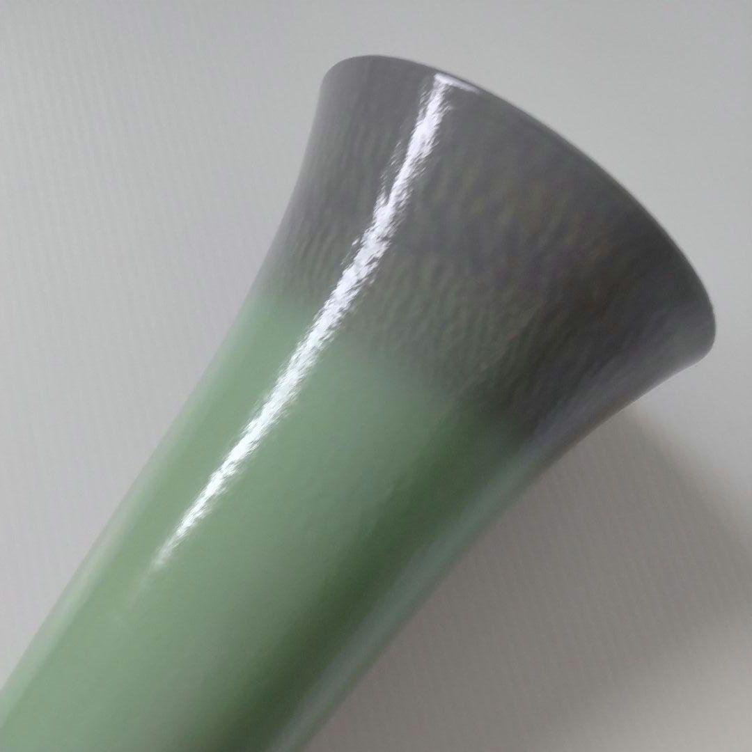 京焼 清水焼 正明窯 立花 花器 池坊 草月 自由花 生け花 グリーン グレー