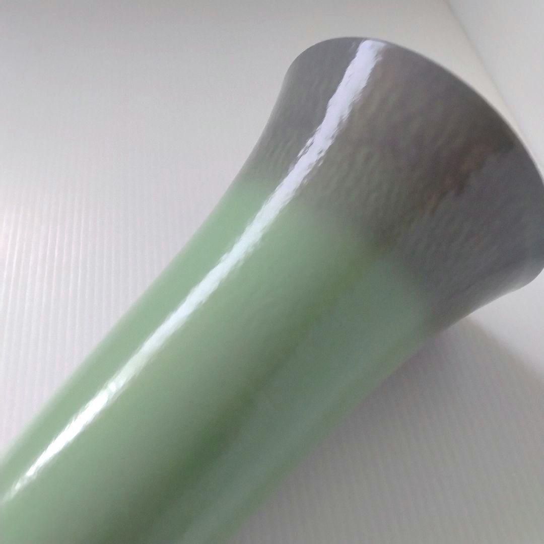 京焼 清水焼 正明窯 立花 花器 池坊 草月 自由花 生け花 グリーン グレー