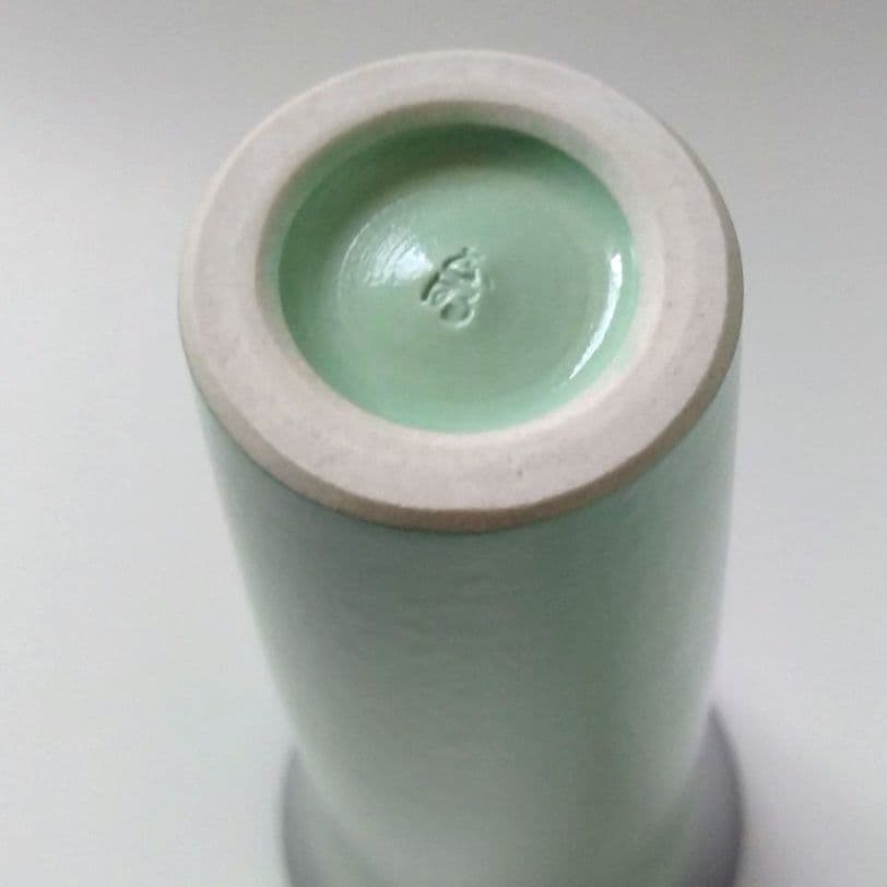 京焼 清水焼 正明窯 立花 花器 池坊 草月 自由花 生け花 グリーン グレー