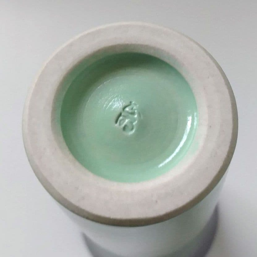 京焼 清水焼 正明窯 立花 花器 池坊 草月 自由花 生け花 グリーン グレー