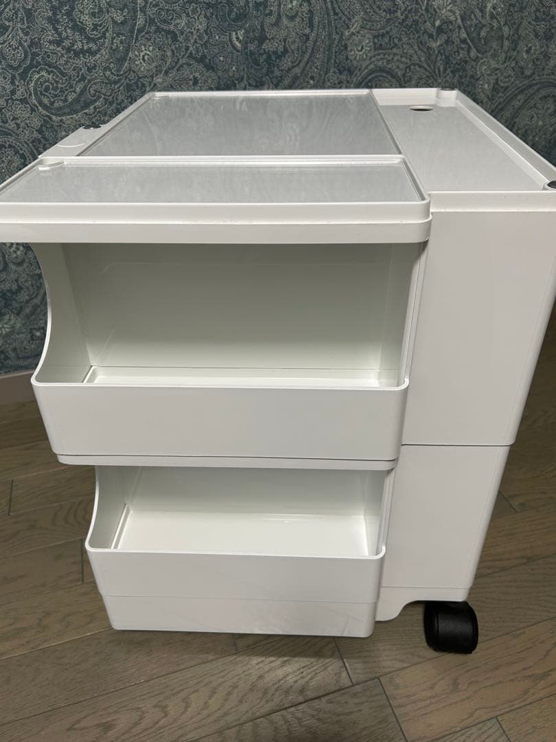 正規品ボビーワゴン　2段トレイ　上部アクリルトレー2枚インナートレー1枚付