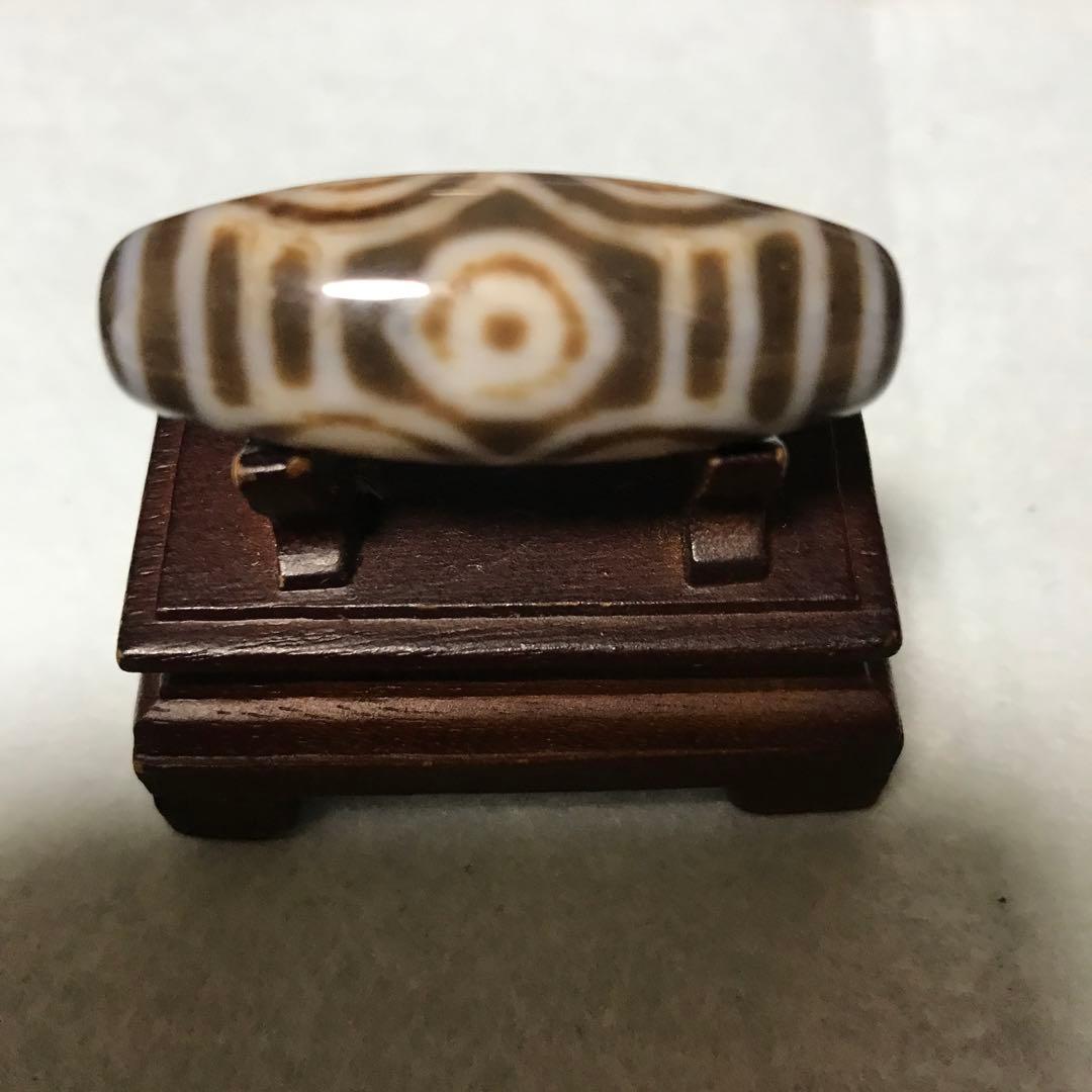 超激レア‼︎ 小盧至純　20年以上前の龍六眼天珠　黒朱砂