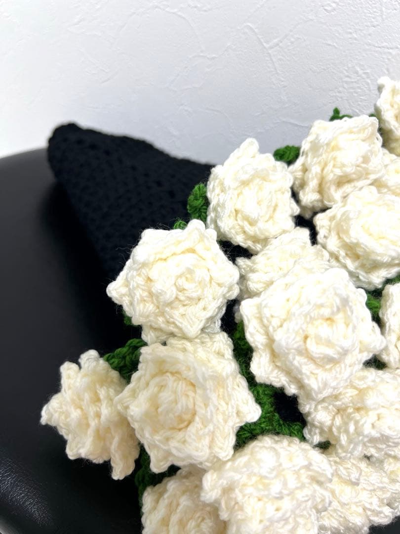 花束ブーケブランケット 白薔薇