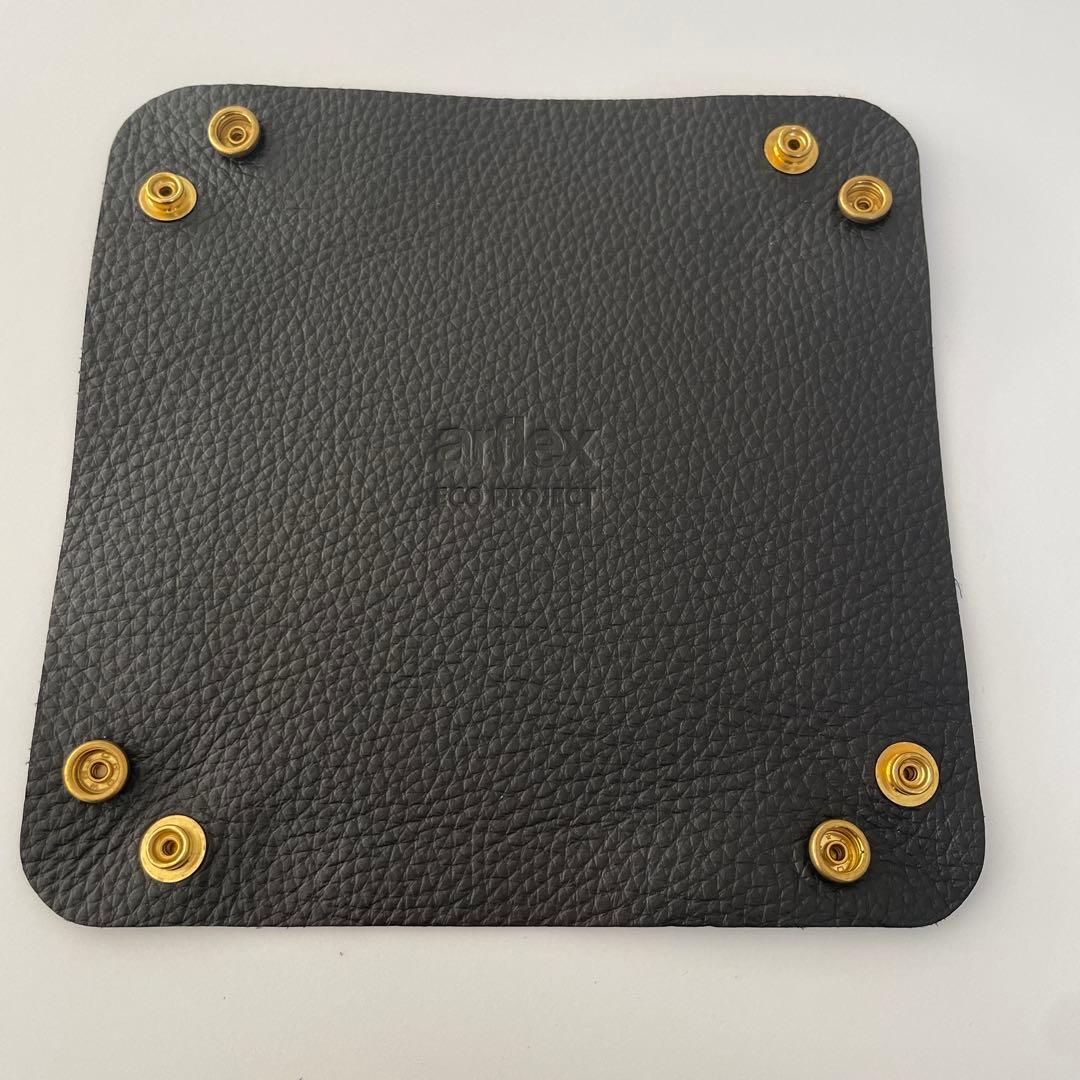 arflex レザー トレイ 黒 本革 小物入れ