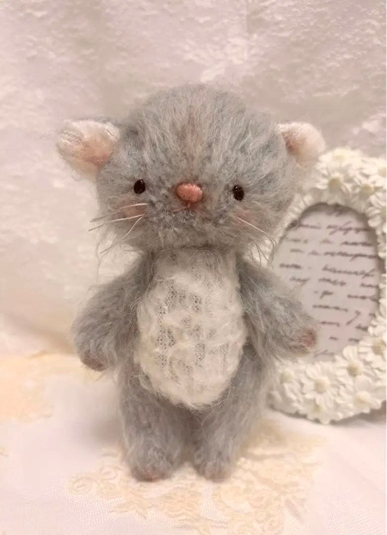 ハンドメイドぬいぐるみ　 ⁂グレーテディキャット ⁂こねこちゃん