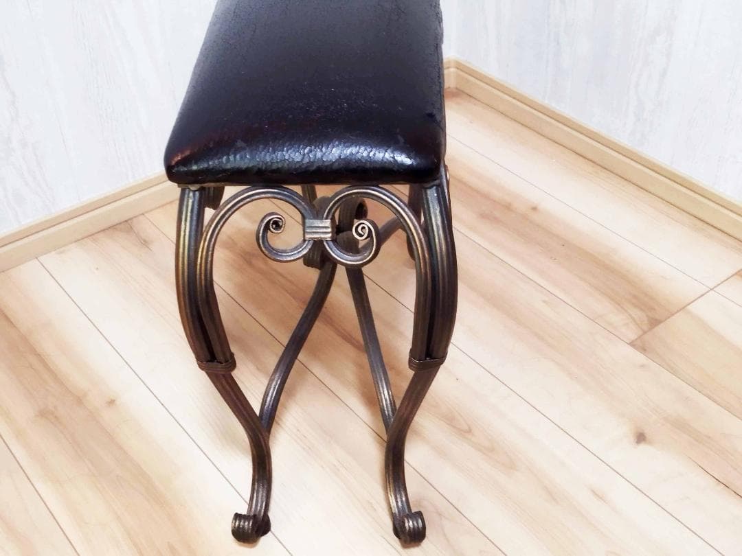 【家具】スツール　アンティーク　脚部金属