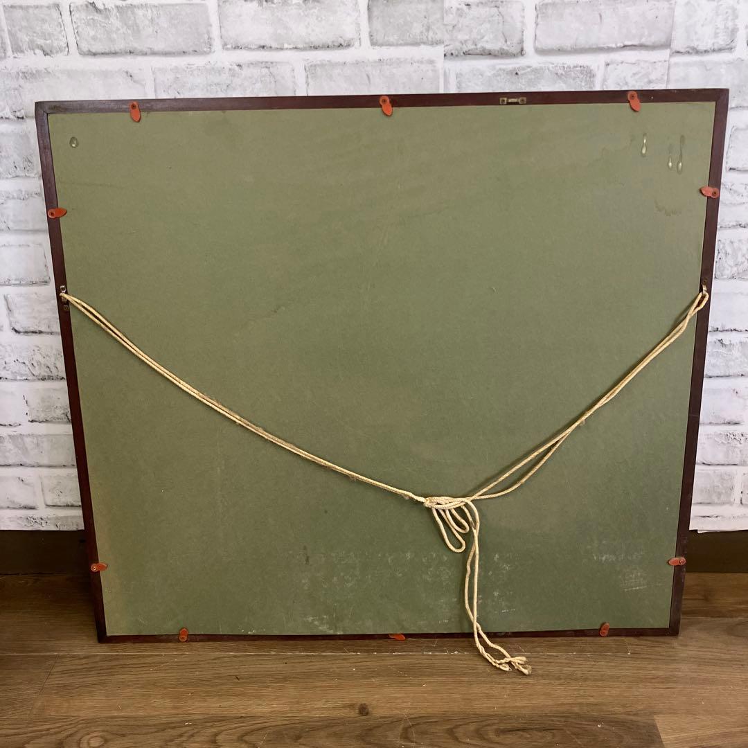 和紙ちぎり絵 風景画 渓流 川 額縁入り 壁掛け インテリア アート 古美術品