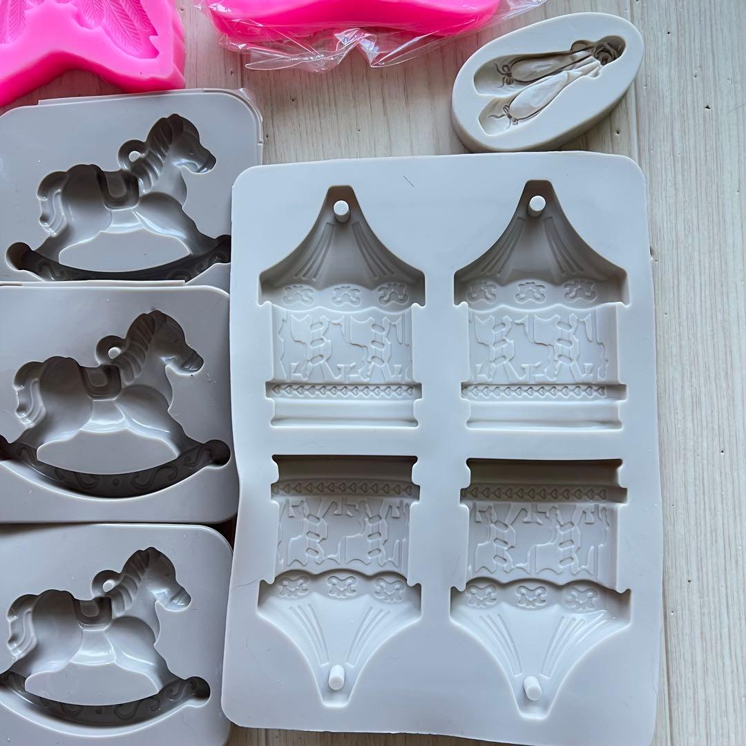 石鹸 石膏 レジン キャンドル シリコンモールドセット 動物 植物等 33個入り