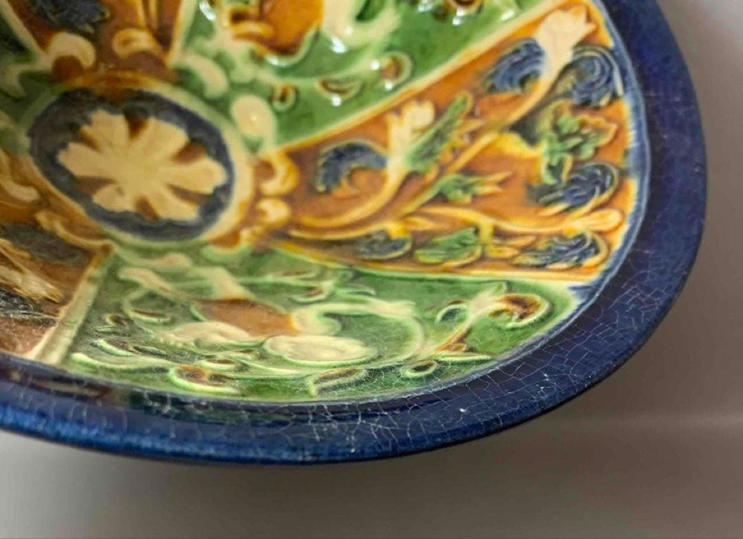 中国 三彩唐子図碗　f2250207