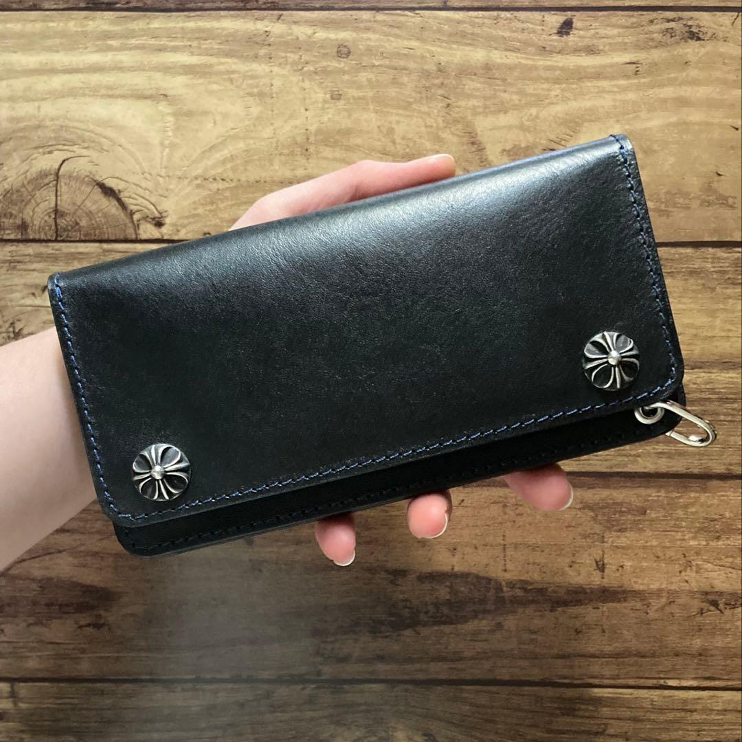 【たけ様ご確認用】トラッカーウォレット180（ロング）クロスボールコンチョ