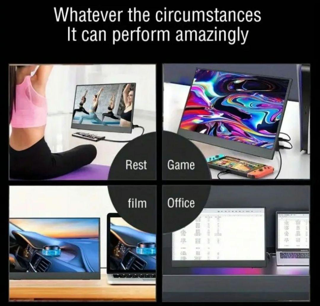 モバイルモニター 18.5インチ FHD 100hz 自立型 IPS液晶フルHD