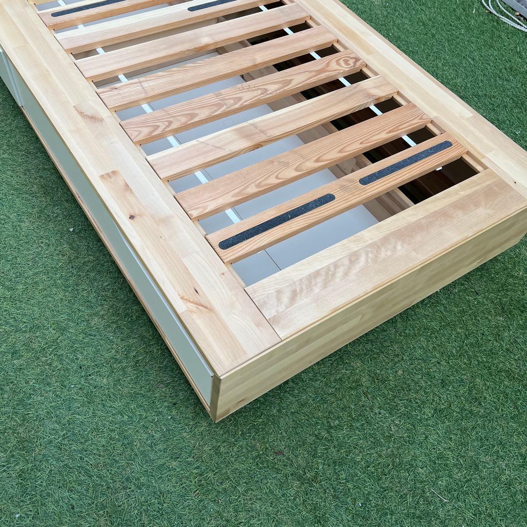 【横浜市内配達】IKEA マンダール　シングルベッドフレーム　幅90cm 収納