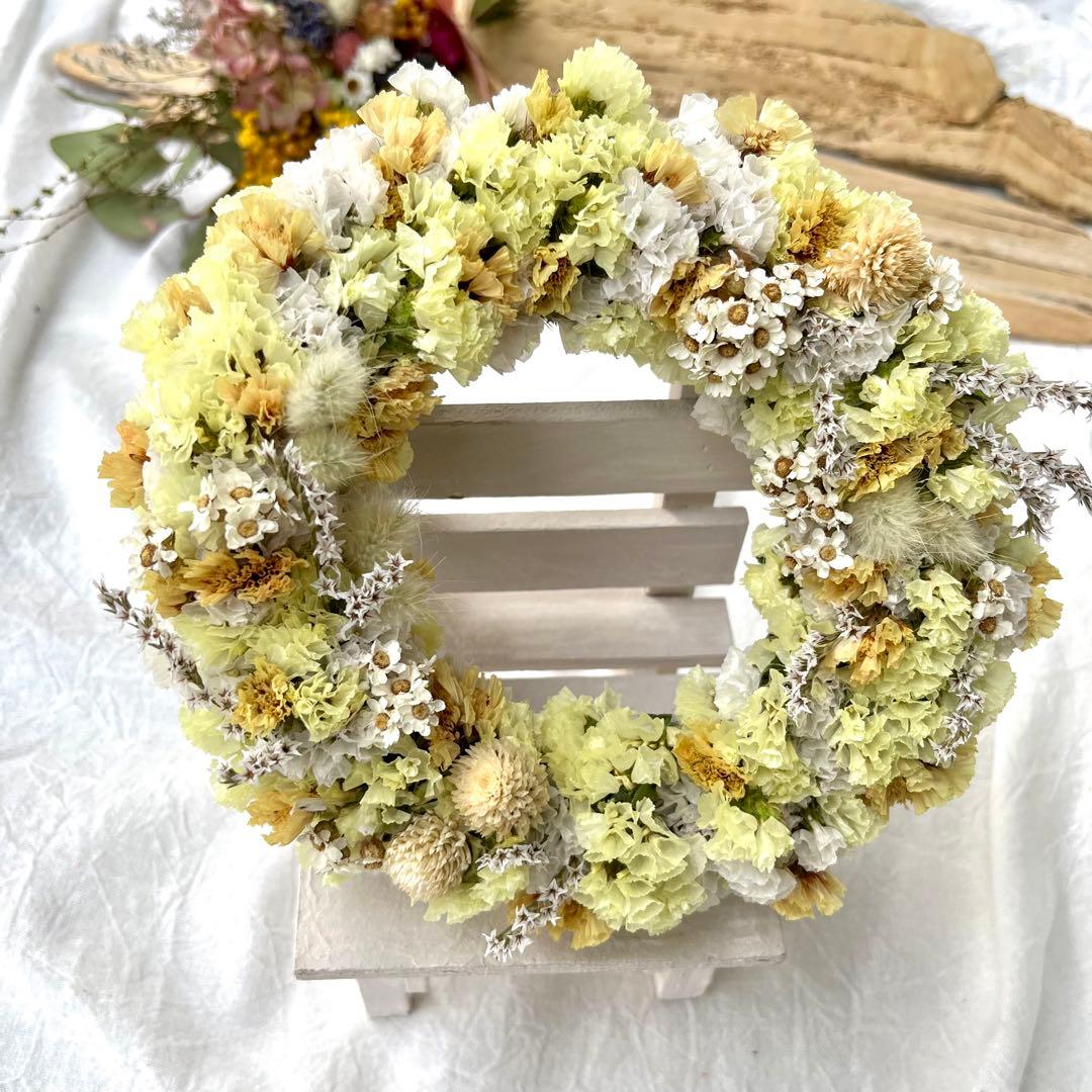 ハチミツレモンリース　スターチスリース　春リース