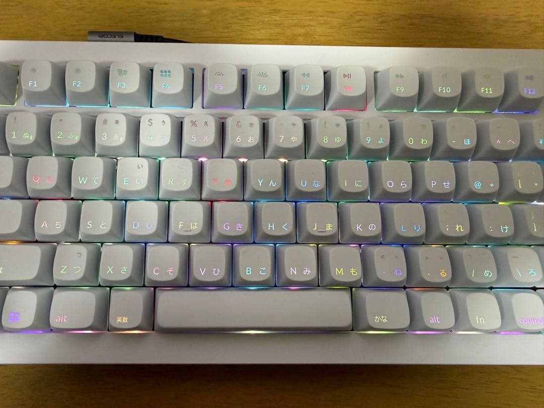 【極美品】Keychron Q1 Pro 日本語配列(JIS) ホワイト 茶軸