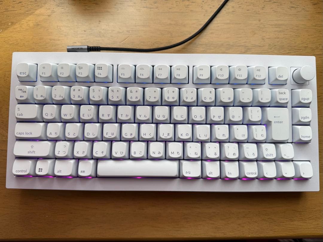 【極美品】Keychron Q1 Pro 日本語配列(JIS) ホワイト 茶軸