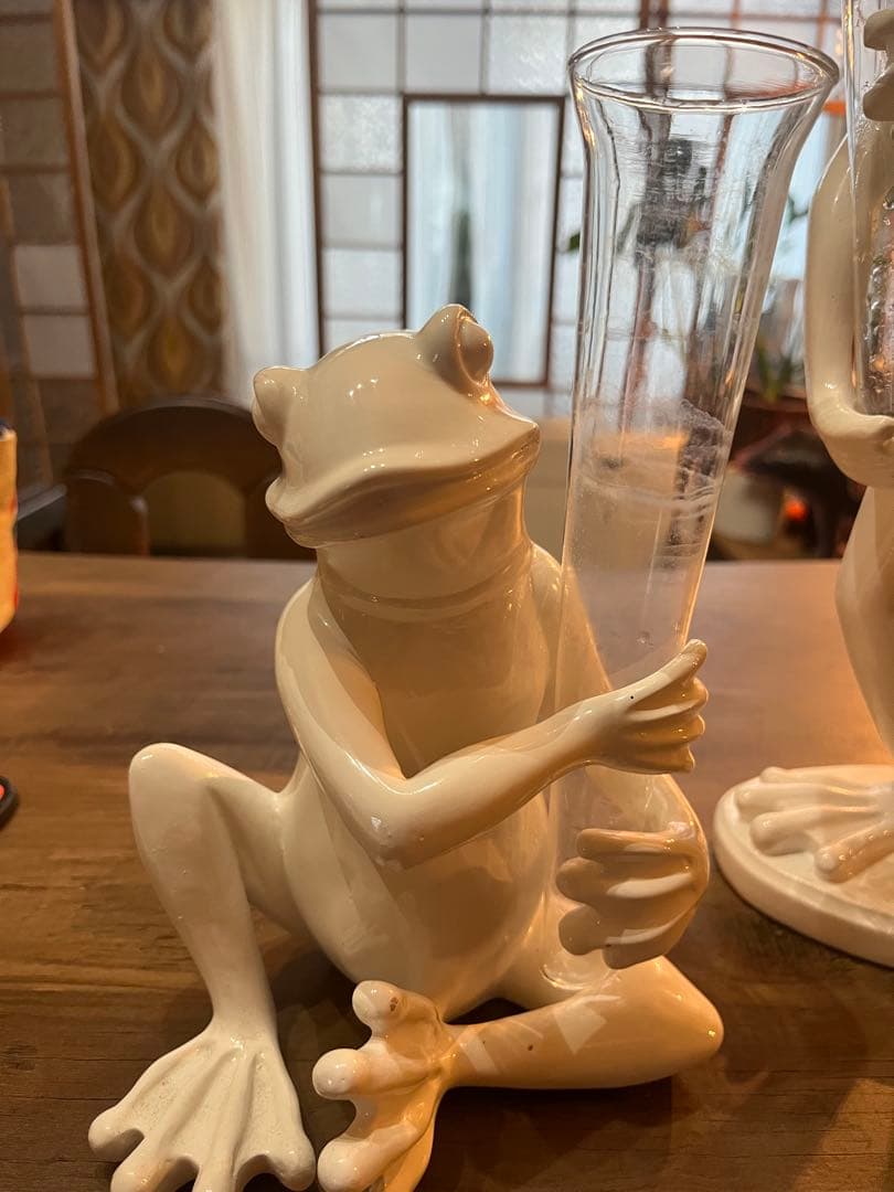 カエルの花瓶　一輪挿し　2個セット