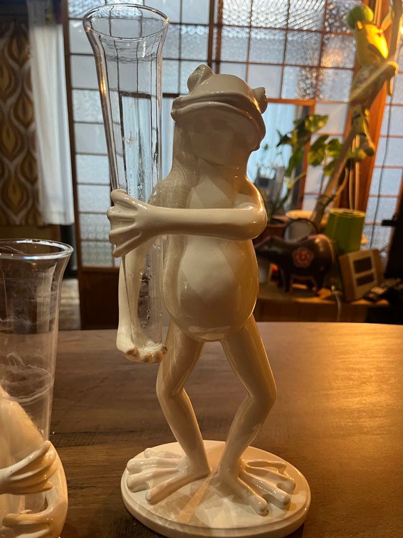 カエルの花瓶　一輪挿し　2個セット