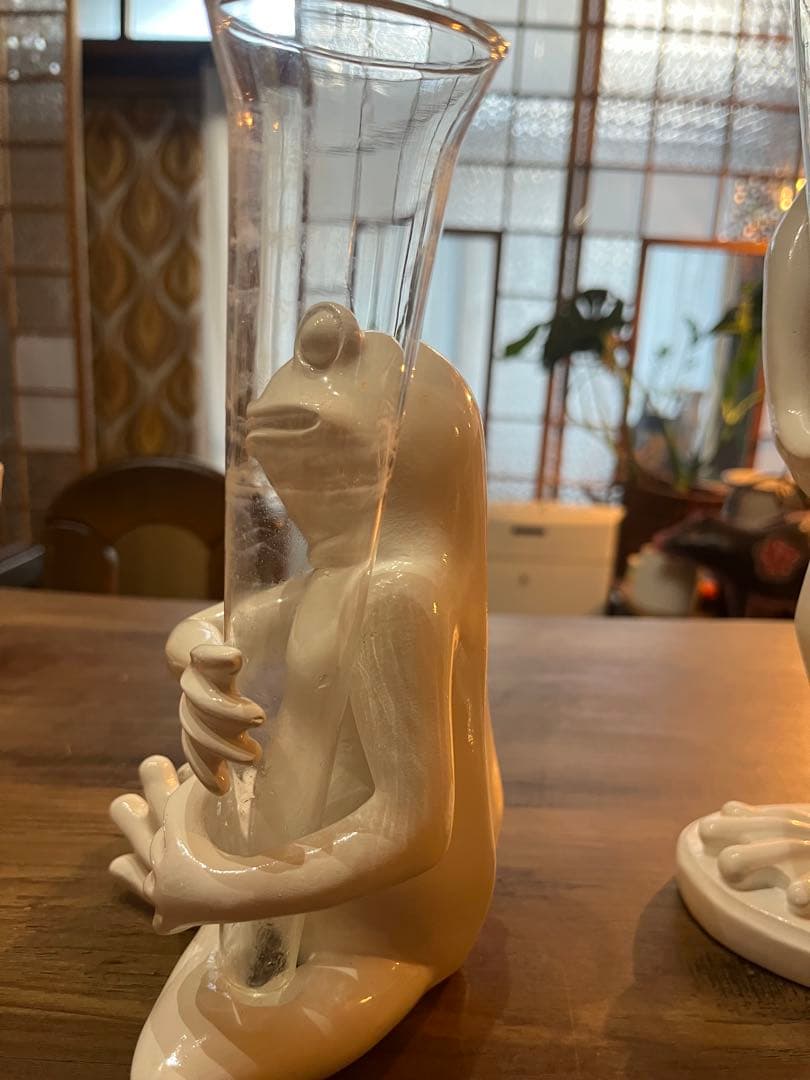 カエルの花瓶　一輪挿し　2個セット