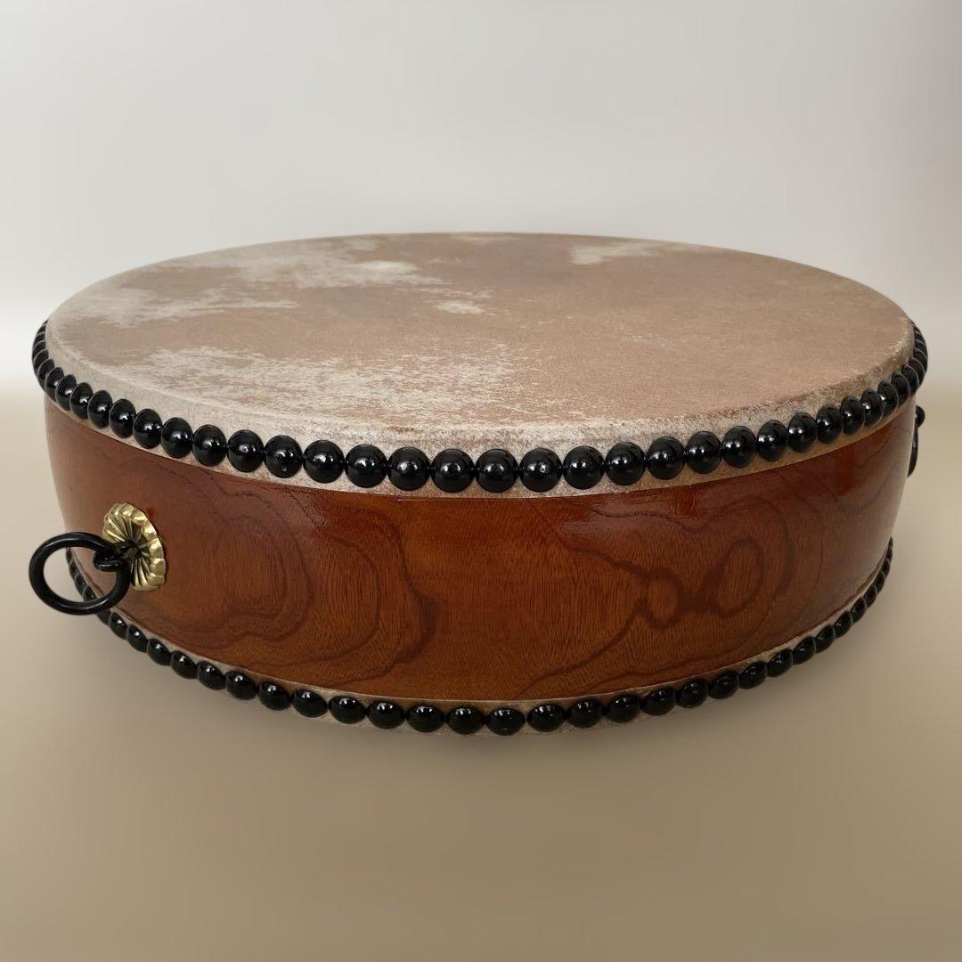 和太鼓 平太鼓 36cm 1尺2寸　和楽器 上鳴 日本製　くりぬき　本革