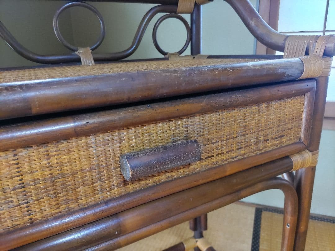 ラタン　ドレッサー　鏡台