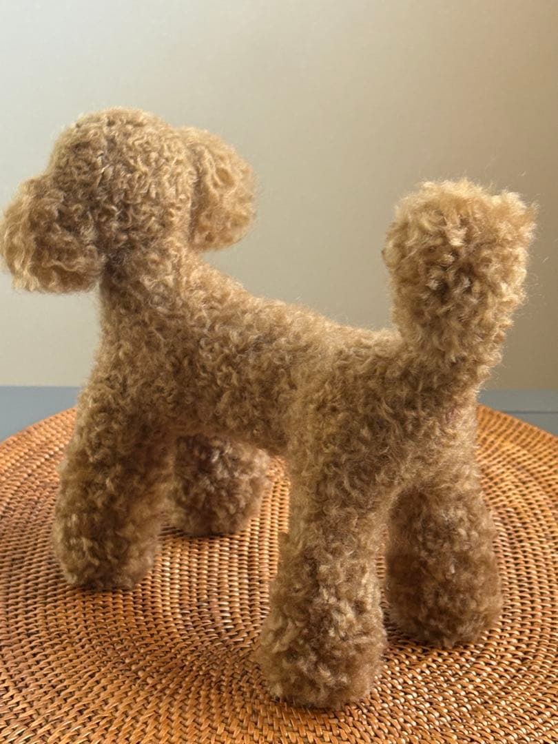 羊毛フェルト 毛糸 トイプードル（レッド）大きめ❣️23cm