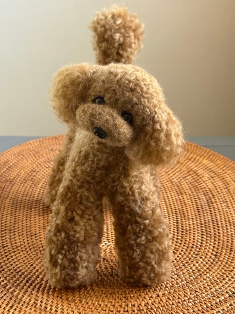 羊毛フェルト 毛糸 トイプードル（レッド）大きめ❣️23cm