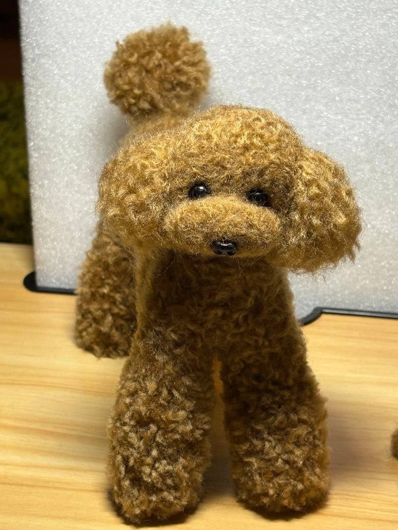 羊毛フェルト 毛糸 トイプードル（レッド）大きめ❣️23cm