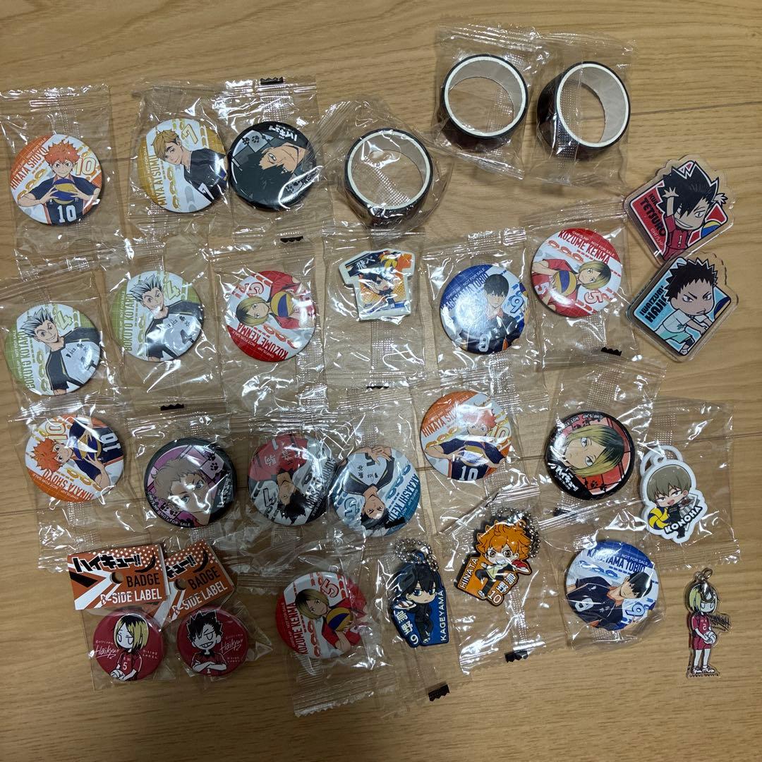 ハイキュー‼︎ 缶バッジ、カード、フィギュア類まとめ売り