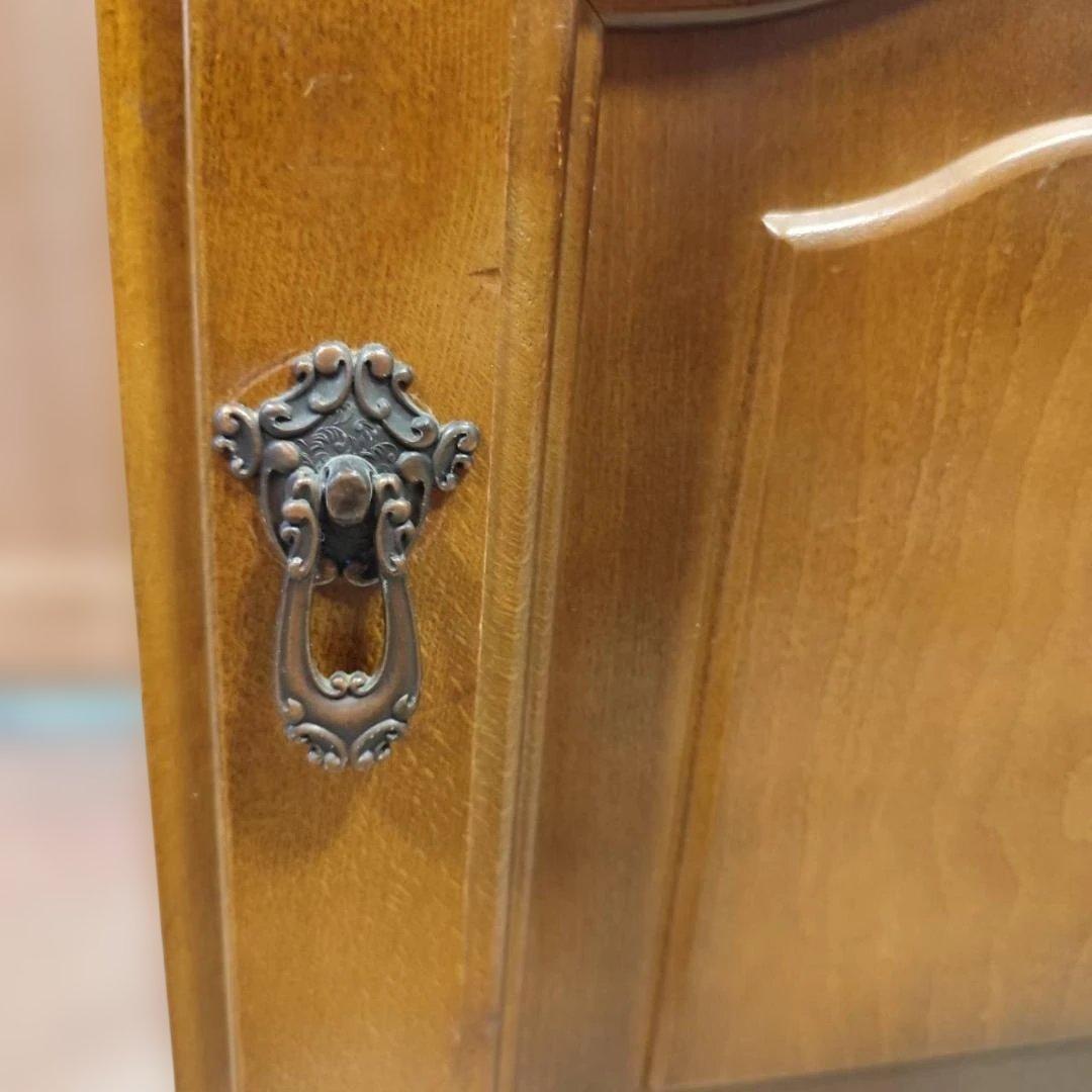 カリモク アンティーク 電話台 キャビネット 木製 花台 飾り棚 サイドボード