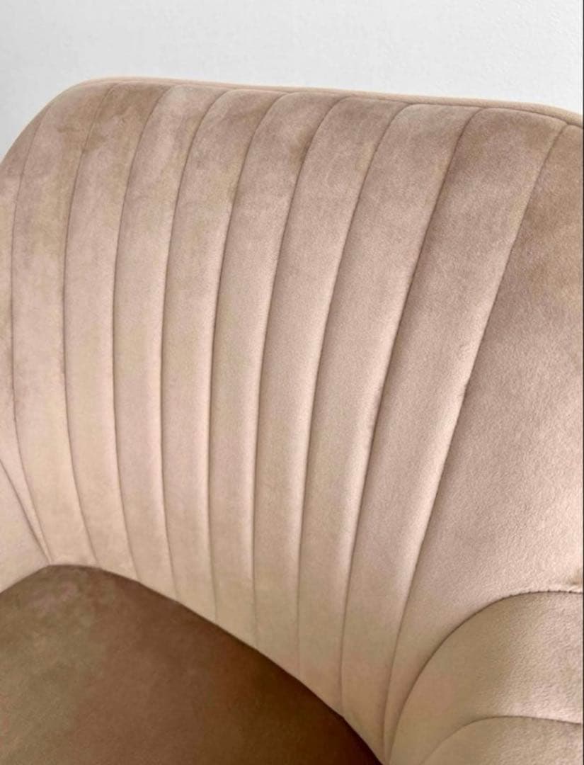 大人気韓国家具【美品】アームチェア モダン ダークベージュ 激安