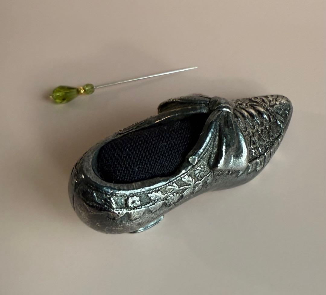 アンティーク、靴型ピンクッション、フランス、クリニアンクールで購入、すぐ匿名発送