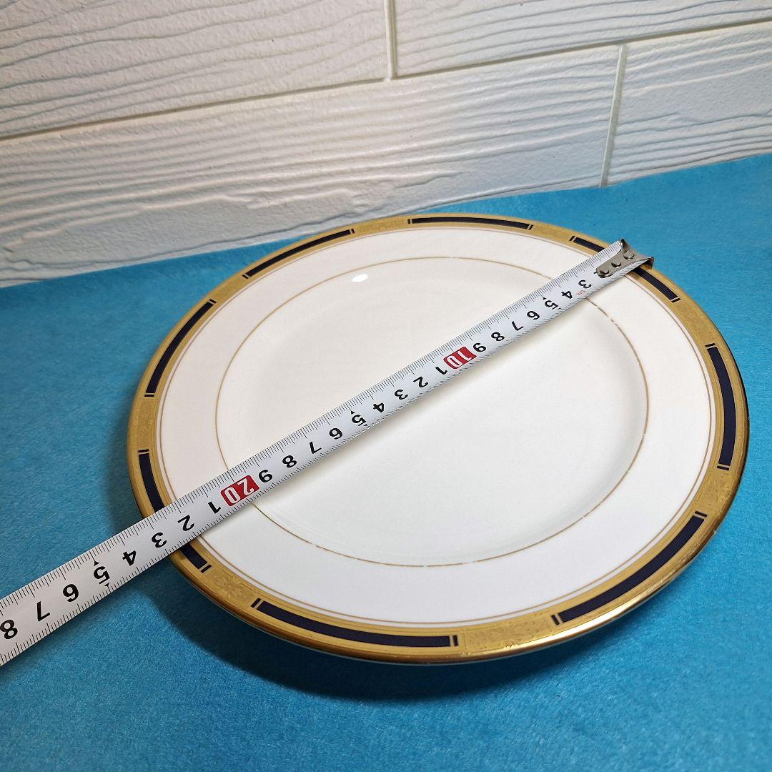 【名門ノリタケ】ボーンチャイナ 大皿・中皿2枚セット 金彩×ネイビー 鳳凰の如き