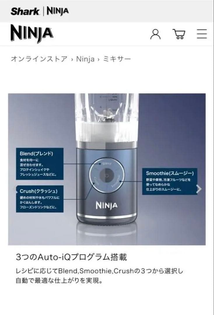 Ninja Blast Max コードレスミキサー BC251J クールグレー