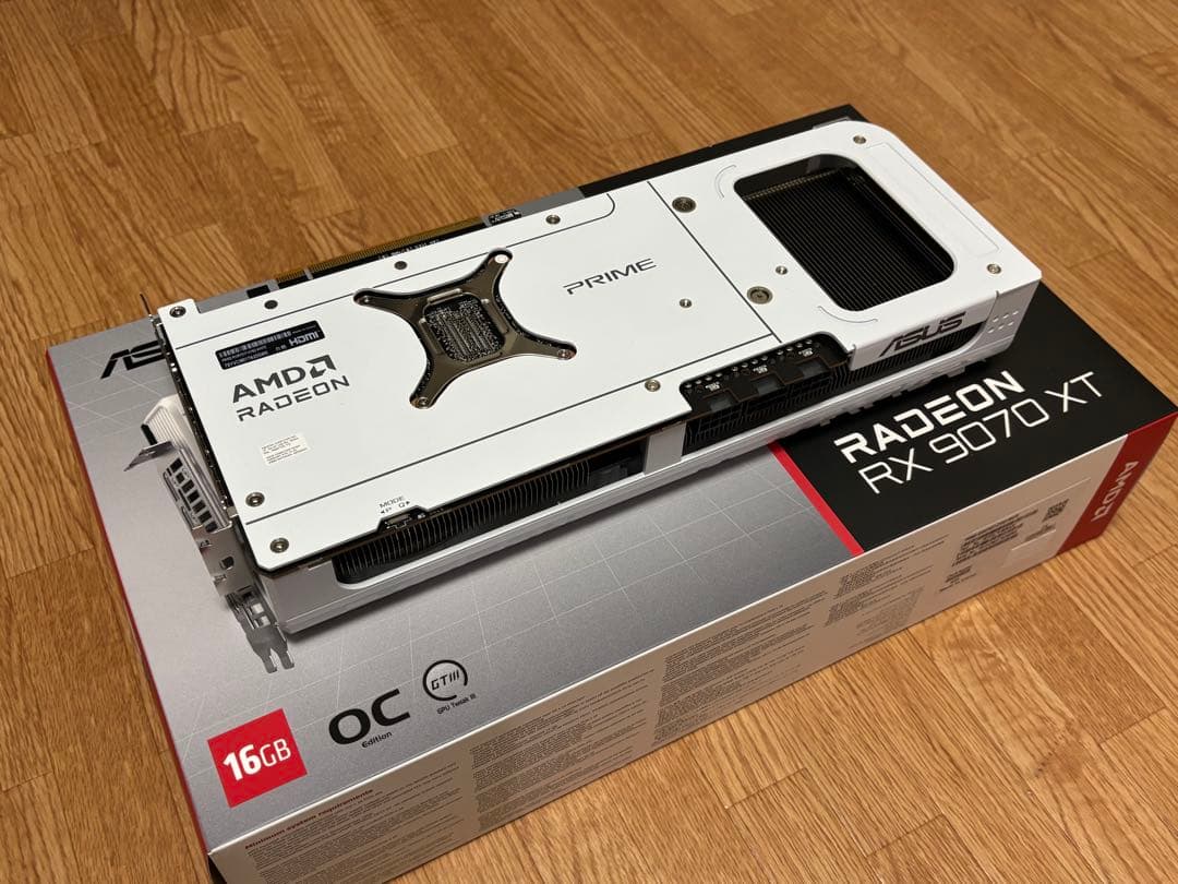 【ほぼ未使用】ASUS RADEON RX9070XT 16G OC WHITE