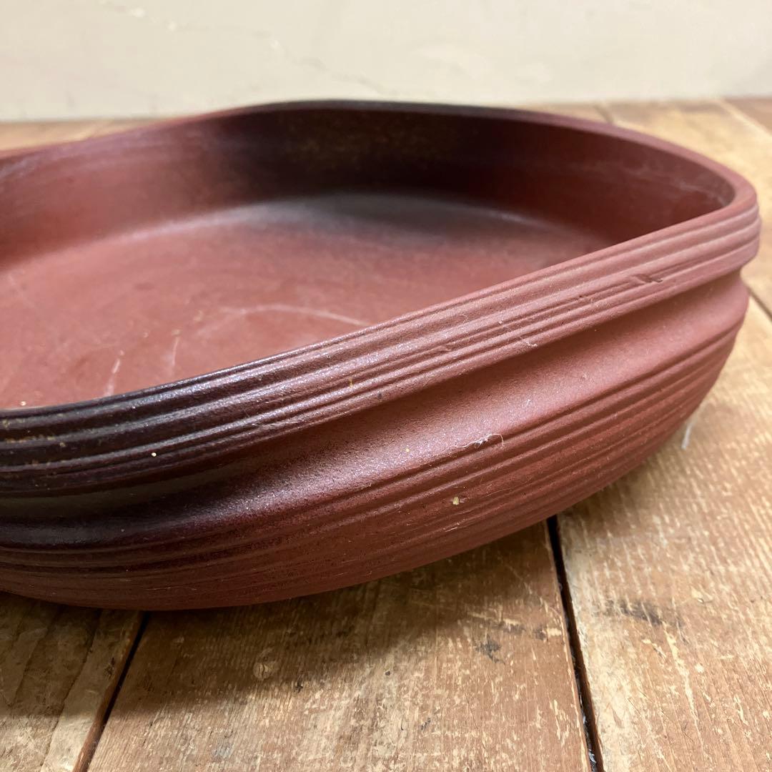 C-壁 昭和レトロ 水盤 花器 生け花 花入 花器 フラワーベース 陶器 鉢