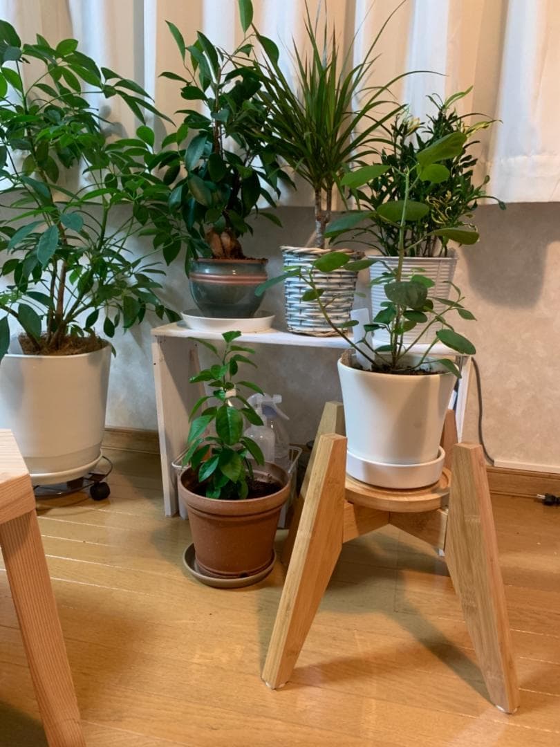 竹製アジャスタブル・フラワースタンド - 最大荷重30KG