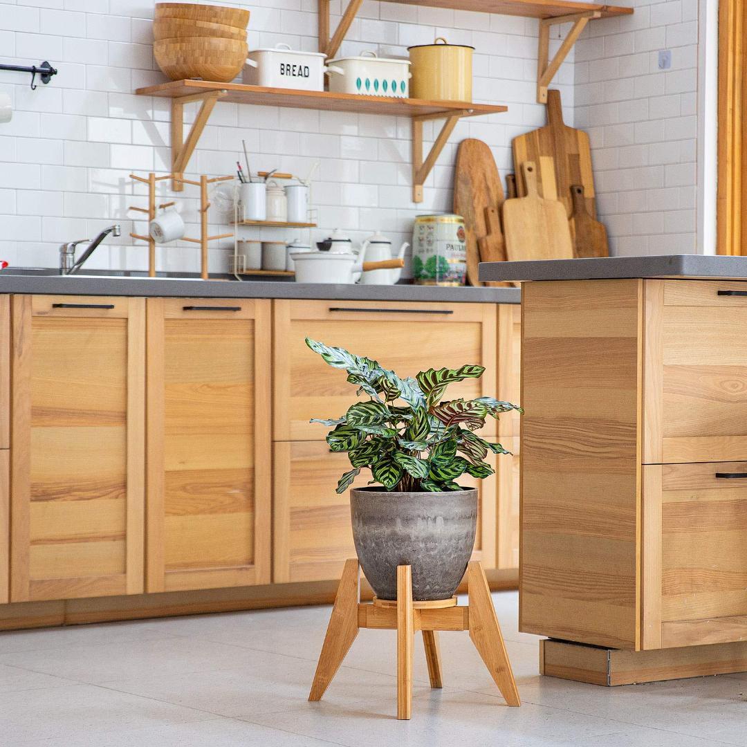 竹製アジャスタブル・フラワースタンド - 最大荷重30KG