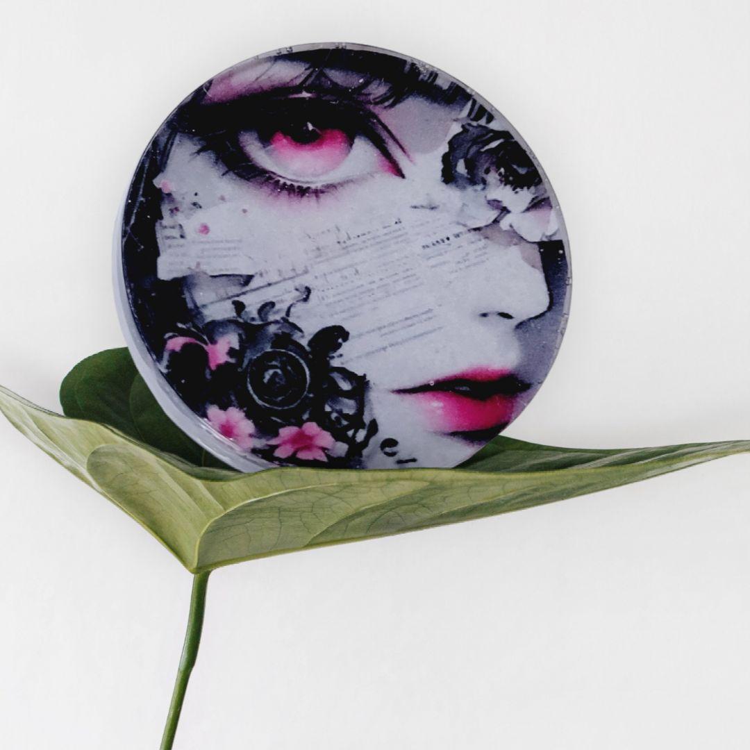 NO.399❤美女❤レジンヘアゴム  ブローチ