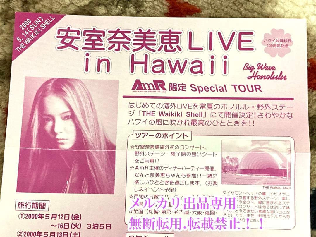 お値下げ貴重　超レア　安室ちゃん FC 『AMR』時代のフライヤー＋封筒セット