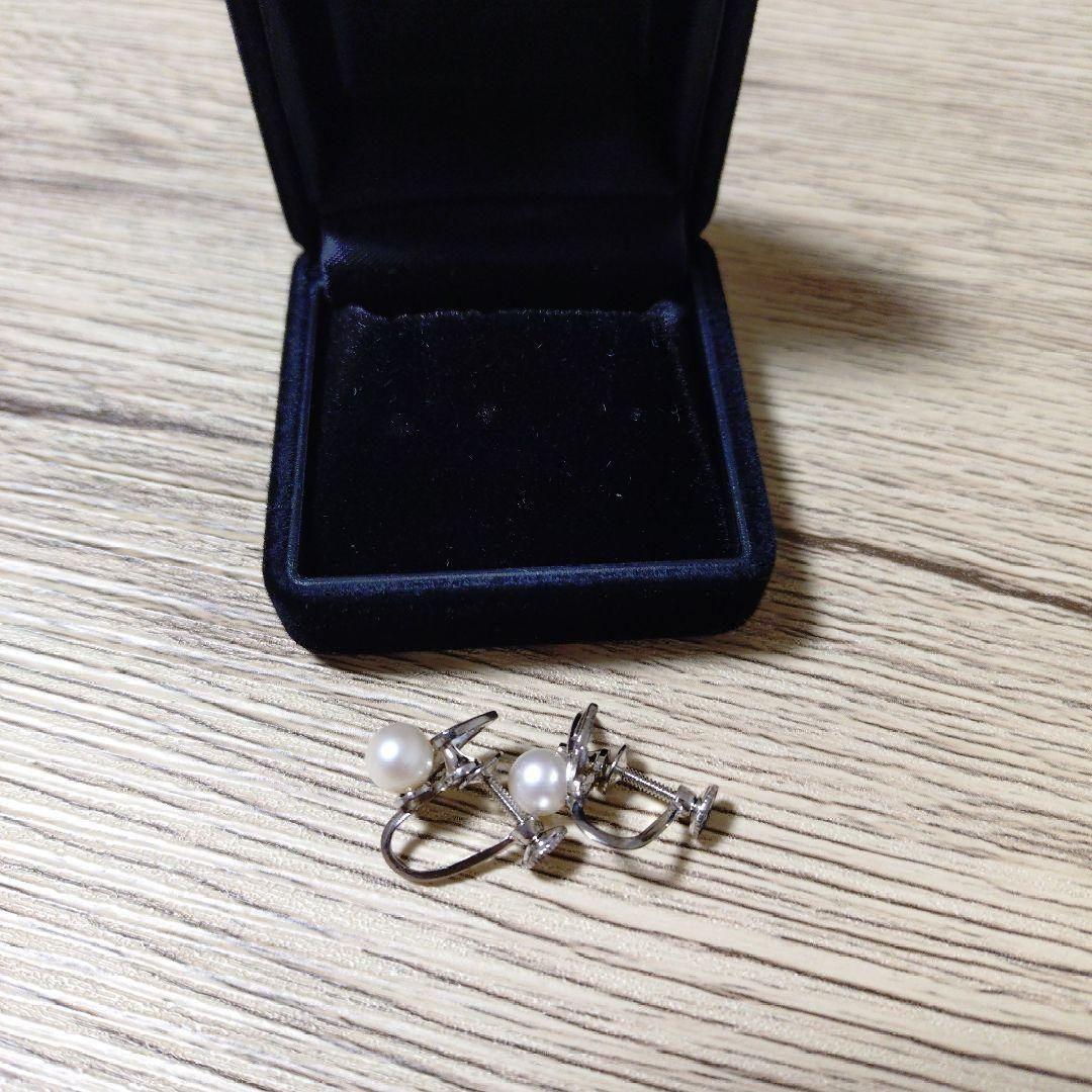 ミキモト アコヤ 本真珠 イヤリング　シルバー