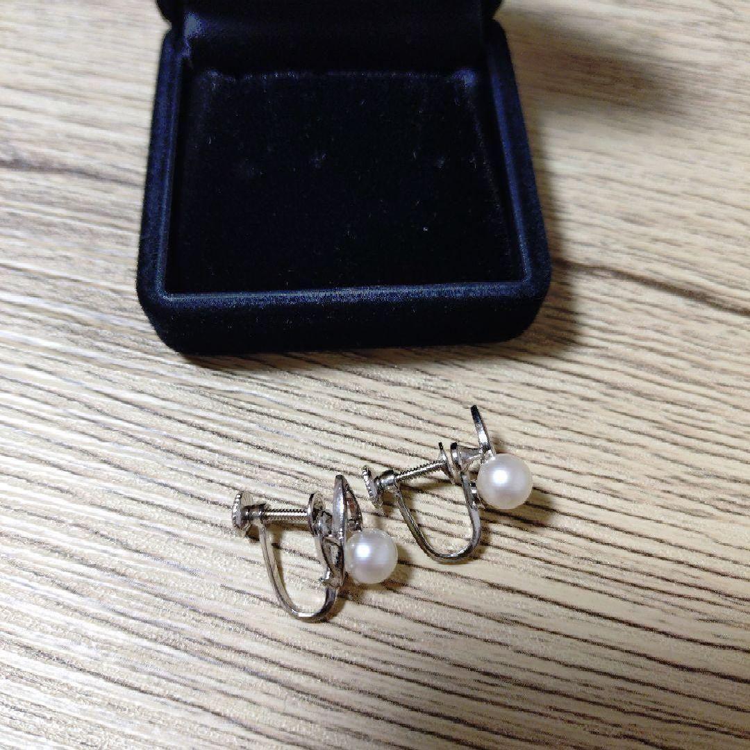 ミキモト アコヤ 本真珠 イヤリング　シルバー